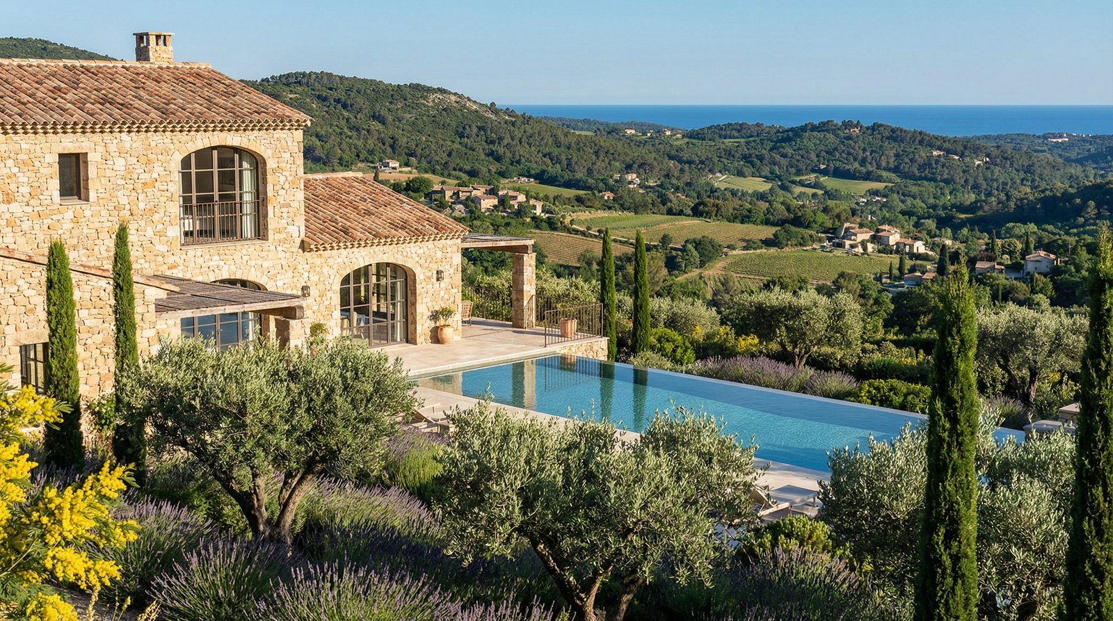 Mas provençal sur les hauteurs de la Côte d'Azur
